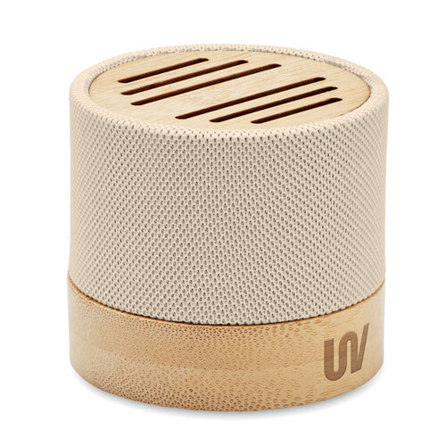 Bool Bamboe RPET luidspreker MO6847 met logo bedrukken DeBle