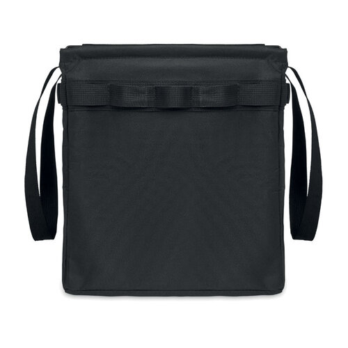 FORM MO2855 opvouwbare zwarte RPET organizer bedrukt met logo