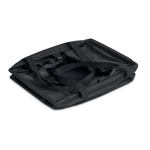 FORM MO2855 opvouwbare zwarte RPET organizer bedrukt met logo
