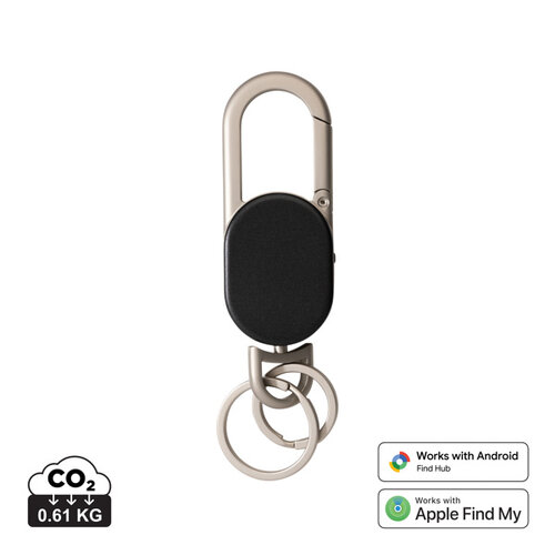 Keyfinder Dual P301.1601 sleutelhanger met Apple Find My en Android Find Hub bedrukt met logo