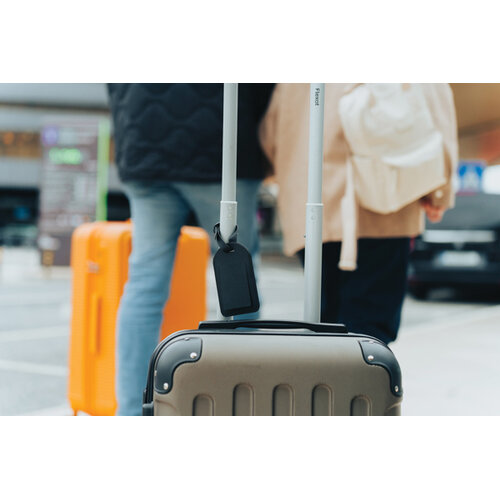Globefind Dual P301.5701 RCS bagagelabel met Apple Find My en Android Find Hub bedrukt met logo