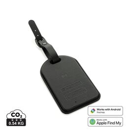 Globefind Dual P301.5701 RCS bagagelabel met Apple Find My en Android Find Hub bedrukt met logo
