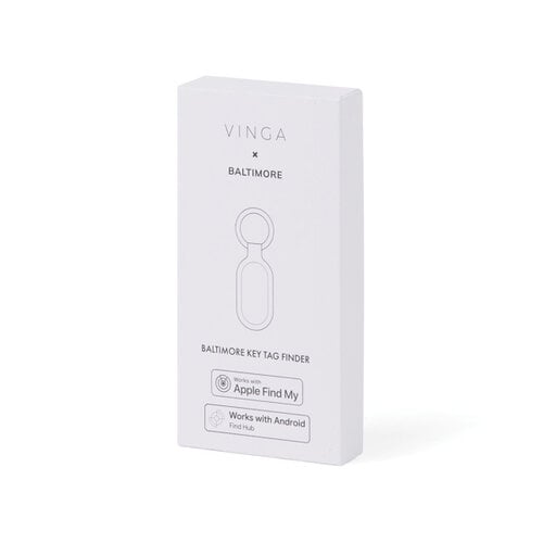 VINGA Baltimore V30101 RCS sleutelhanger met Apple Find My en Android Find Hub bedrukt met logo