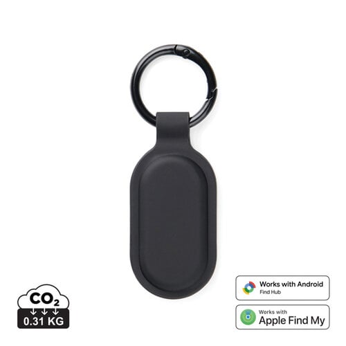 VINGA Baltimore V30101 RCS sleutelhanger met Apple Find My en Android Find Hub bedrukt met logo