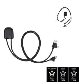 Xoopar Ice-Tag LT41021 60W oplaadkabel met Apple Find My-tracker bedrukt met logo