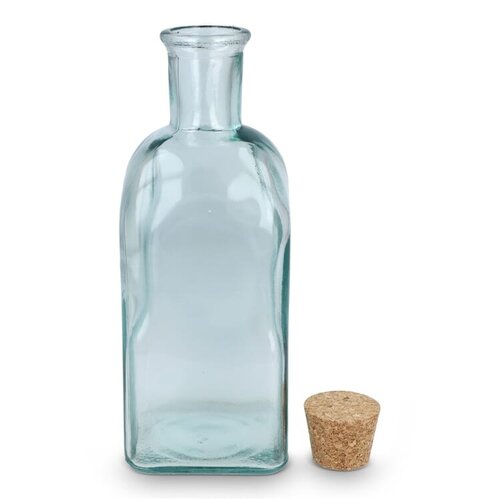 InSideOut ReuuZ vierkante fles van gerecycled glas 500 ml LT57015 met logo