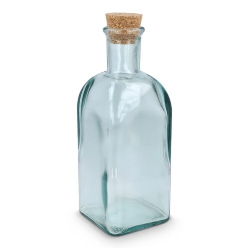 InSideOut ReuuZ vierkante fles van gerecycled glas 500 ml LT57015 met logo