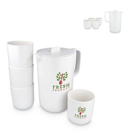 InSideOut Liv 5-delige rPET drinkset met kan en vier bekers LT57311 met logo