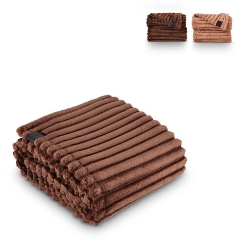 Sagaform Esther gerecyclede fleecedeken 130 × 170 cm LT52401 met logo