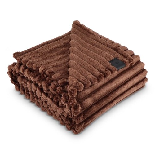 Sagaform Esther gerecyclede fleecedeken 130 × 170 cm LT52401 met logo