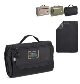 Sagaform City rPET picknickkleed met waterafstotende onderkant LT52041 met logo