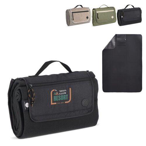 Sagaform City rPET picknickkleed met waterafstotende onderkant LT52041 met logo