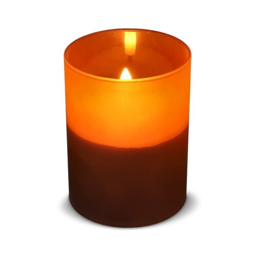 Nyelle oplaadbare LED-waskaars in mat glas LT57313 bedrukt met logo