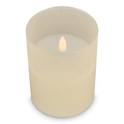 Nyelle oplaadbare LED-waskaars in mat glas LT57313 bedrukt met logo