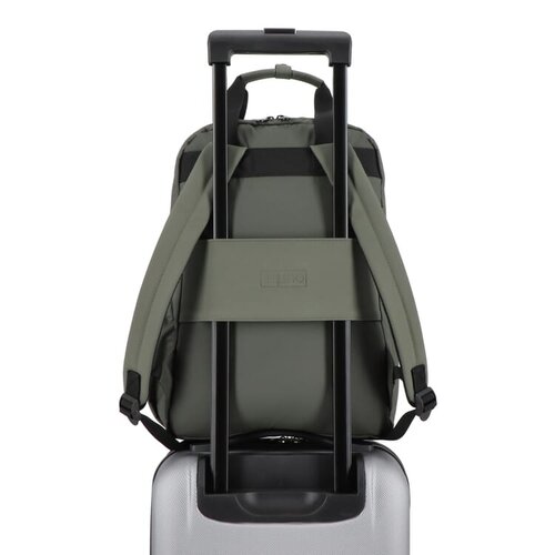InSideOut Carry Pack zakelijke rugzak met laptopvak en trolleyband LT57112 met logo