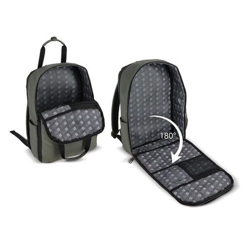 InSideOut Carry Pack zakelijke rugzak met laptopvak en trolleyband LT57112 met logo