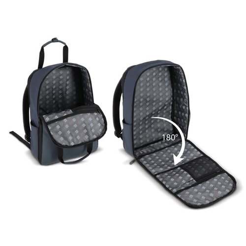 InSideOut Carry Pack zakelijke rugzak met laptopvak en trolleyband LT57112 met logo