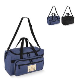 R-PET 600D sport- en reistas met schouderriem en ritsvakken LT95368 met logo