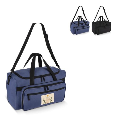 R-PET 600D sport- en reistas met schouderriem en ritsvakken LT95368 met logo