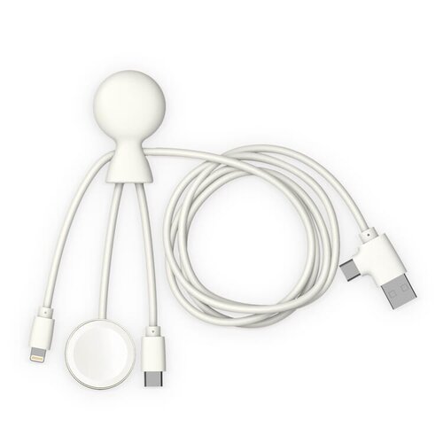 Xoopar Mr. Bio multikabel voor Apple Watch Samsung Watch Lightning en USB-C LT41031 met logo