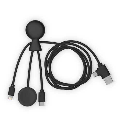 Xoopar Mr. Bio multikabel voor Apple Watch Samsung Watch Lightning en USB-C LT41031 met logo