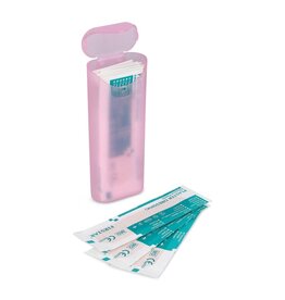 Compacte PP-opbergdoos LT90319 met 10 PE-pleisters en bedrukt logo