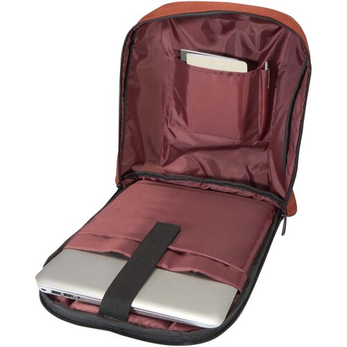 Luma 15 inch GRS antidiefstal laptoprugzak van gerecycled polyester met logo