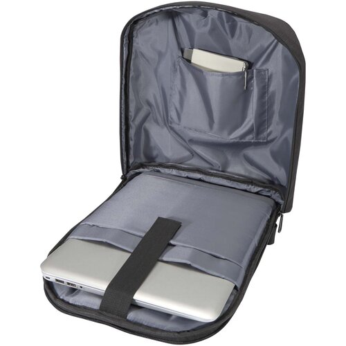 Luma 15 inch GRS antidiefstal laptoprugzak van gerecycled polyester met logo