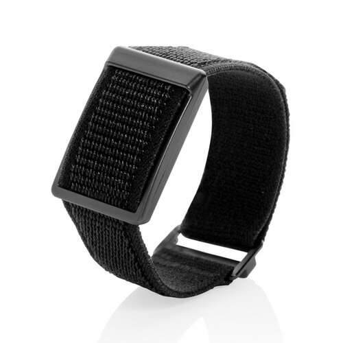 Endo draagbare gezondheidstracker P330.90 met stoffen armband en bedrukt logo