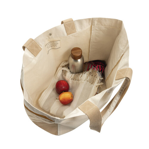 BEAU AWARE canvas allround shopper P763.56 van gerecycled canvas bedrukt met logo
