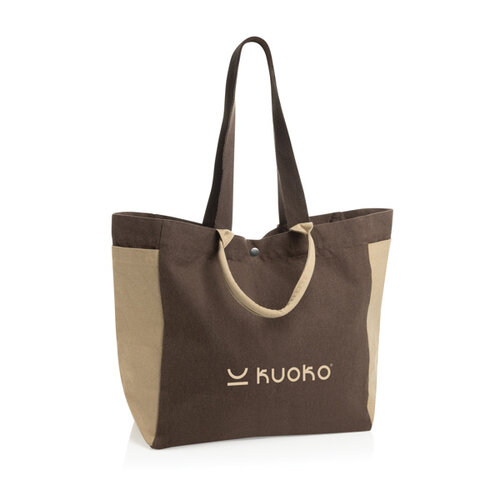 BEAU AWARE canvas allround shopper P763.56 van gerecycled canvas bedrukt met logo
