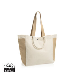 BEAU AWARE canvas allround shopper P763.56 van gerecycled canvas bedrukt met logo