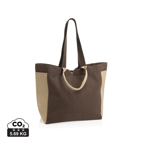 BEAU AWARE canvas allround shopper P763.56 van gerecycled canvas bedrukt met logo