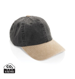 BEAU AWARE two-tone 6-panel cap P453.14 van gerecycled katoen bedrukt met logo