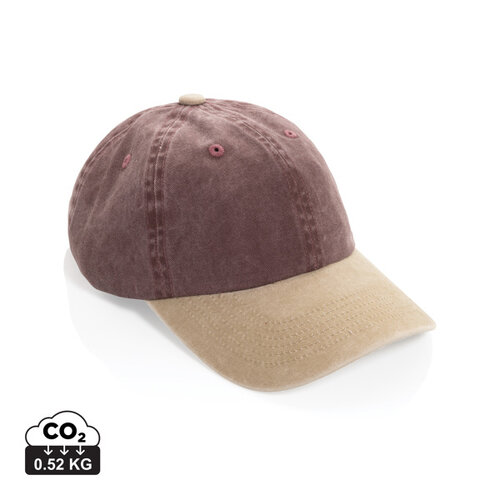 BEAU AWARE two-tone 6-panel cap P453.14 van gerecycled katoen bedrukt met logo
