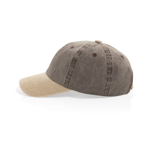 BEAU AWARE two-tone 6-panel cap P453.14 van gerecycled katoen bedrukt met logo