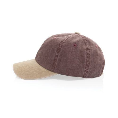 BEAU AWARE two-tone 6-panel cap P453.14 van gerecycled katoen bedrukt met logo