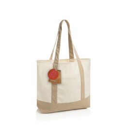 SHOP LOCAL AWARE tote bag P763.57 van gerecycled katoen bedrukt met logo
