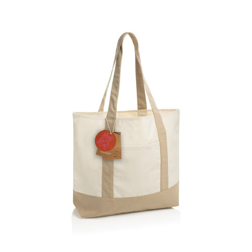 SHOP LOCAL AWARE tote bag P763.57 van gerecycled katoen bedrukt met logo