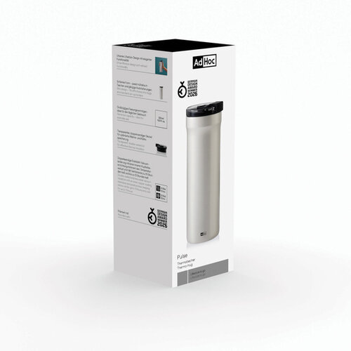 AdHoc Pulse dubbelwandige RVS thermobeker 500 ml RBTT31 bedrukken met logo