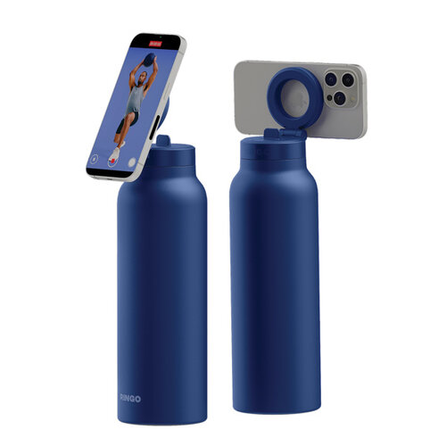 RINGO Pro MagSafe RVS drinkfles met telefoonhouder en Magnetic Booster Ring 710 ml RBRGO24SIP bedrukken met logo