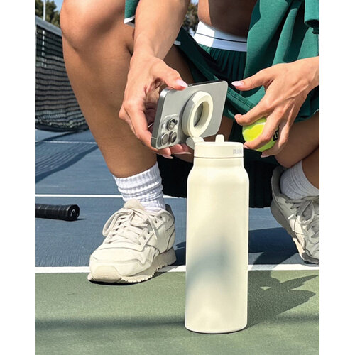 RINGO Pro MagSafe RVS drinkfles met telefoonhouder en Magnetic Booster Ring 710 ml RBRGO24SIP bedrukken met logo
