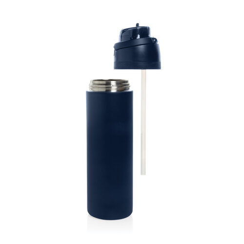 DéBlé Omni Sip RCS RVS waterfles 720 ml P437.0825 met ingebouwd rietje en brede drinkopening