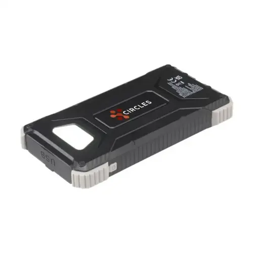 DéBlé Trail RCS Solar powerbank 262360 met zonnepaneel en siliconen hoekbescherming