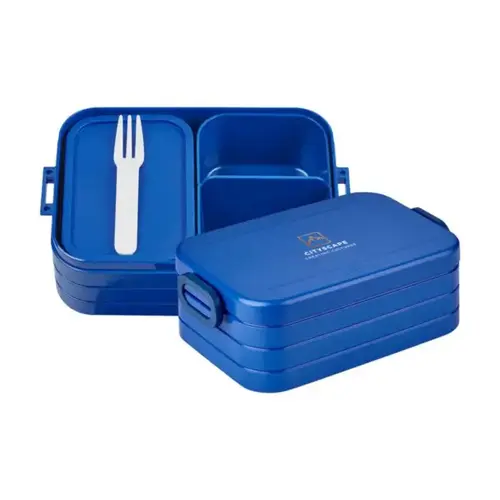 DéBlé Mepal Bento Midi lunchbox 262370 900 ml met twee vakken en vork