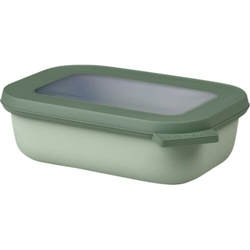 DéBlé Mepal Cirqula rechthoekige multikom 11319562 500 ml sage green met transparant deksel