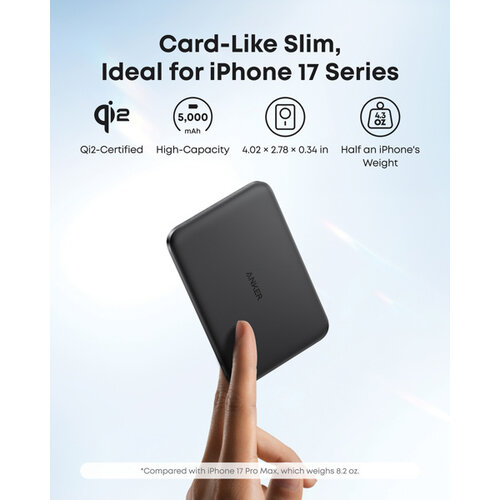DéBlé Anker Nano Wireless Power Bank 5K 15W MagGo slim Qi 2.0 (RBA1665) bedrukken met logo