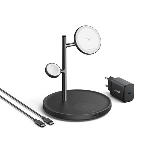 DéBlé Anker MagGo draadloze oplaadstandaard (3-in-1-standaard) (RBB25M3) bedrukken met logo