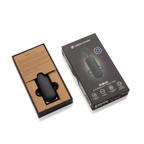 DéBlé Urban Vitamin Dublin 100W 4 -in-1 keychain cable (P302.97) bedrukken met logo