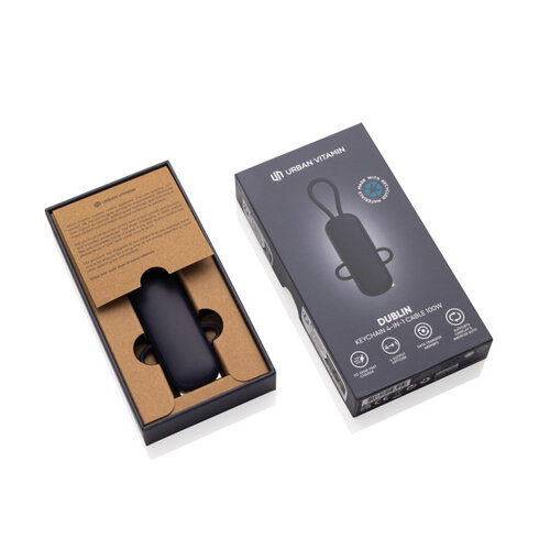 DéBlé Urban Vitamin Dublin 100W 4 -in-1 keychain cable (P302.97) bedrukken met logo